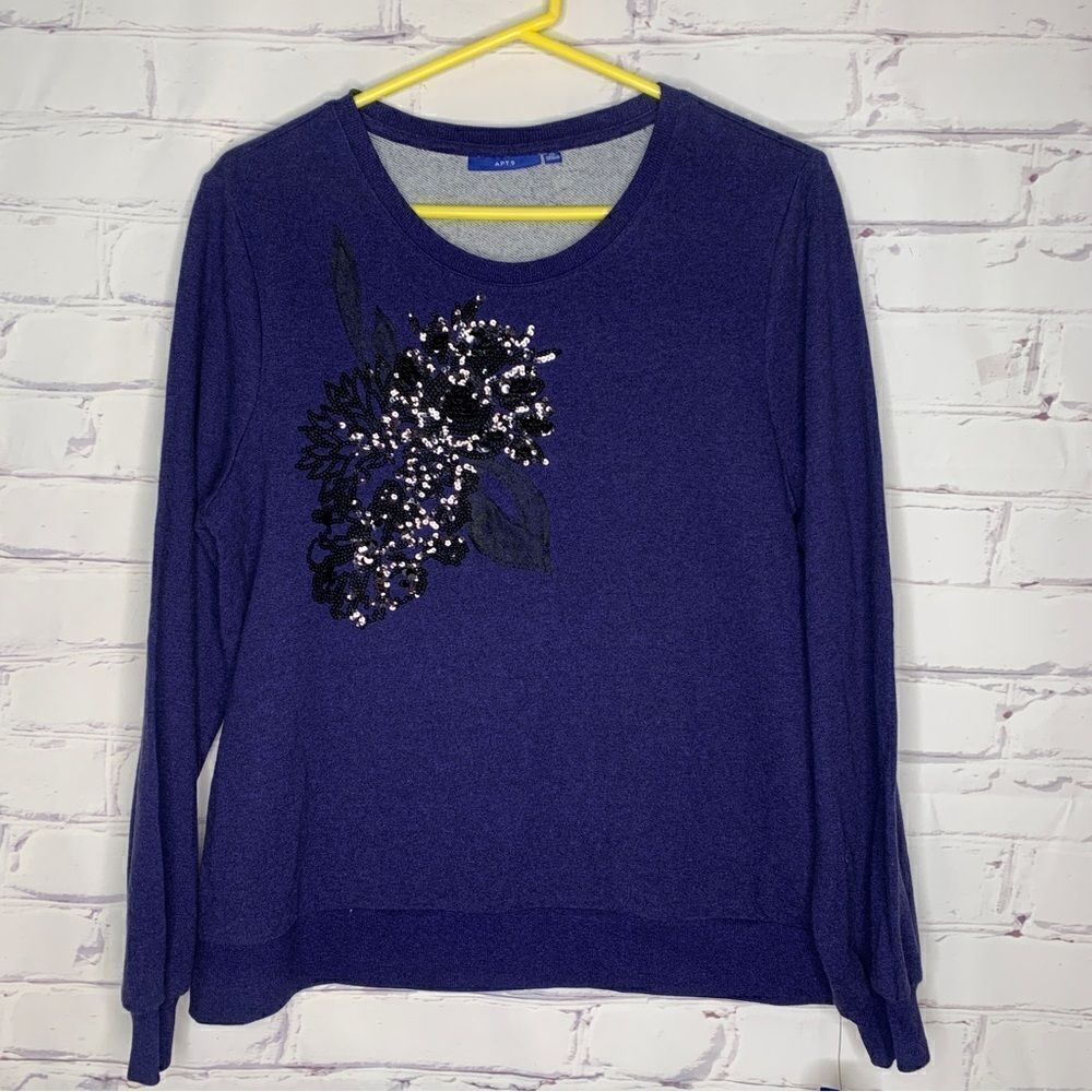 Apt 9 purple XL sweatshirt - brand new with tags!